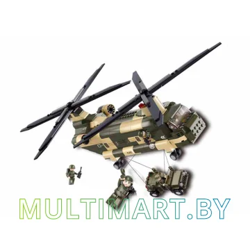 Конструктор Sluban M38-B0508 Транспортный вертолет (520 деталей) картинка 2
